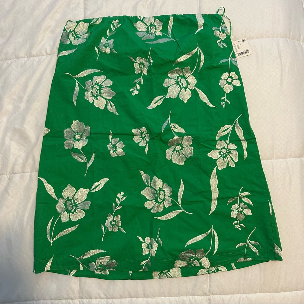 Free People Green Floral Sonja Mini Tube Dress